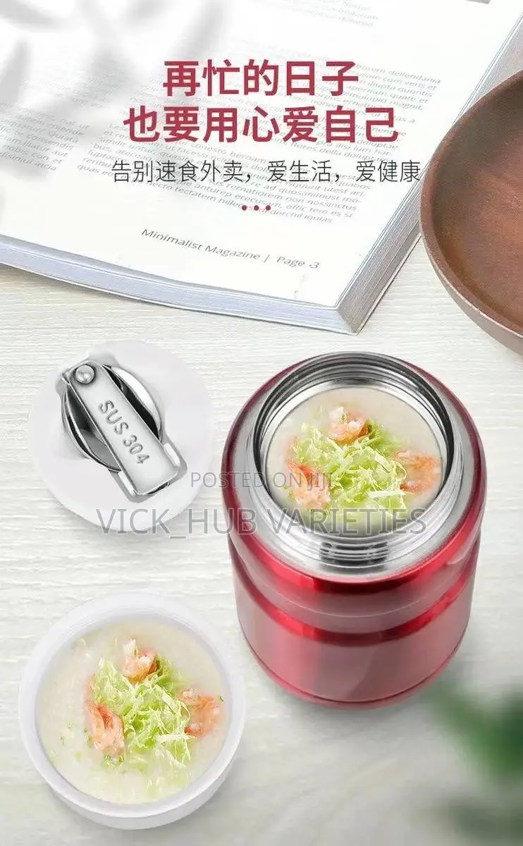 Stainless Flask and Lunch Box/Bag