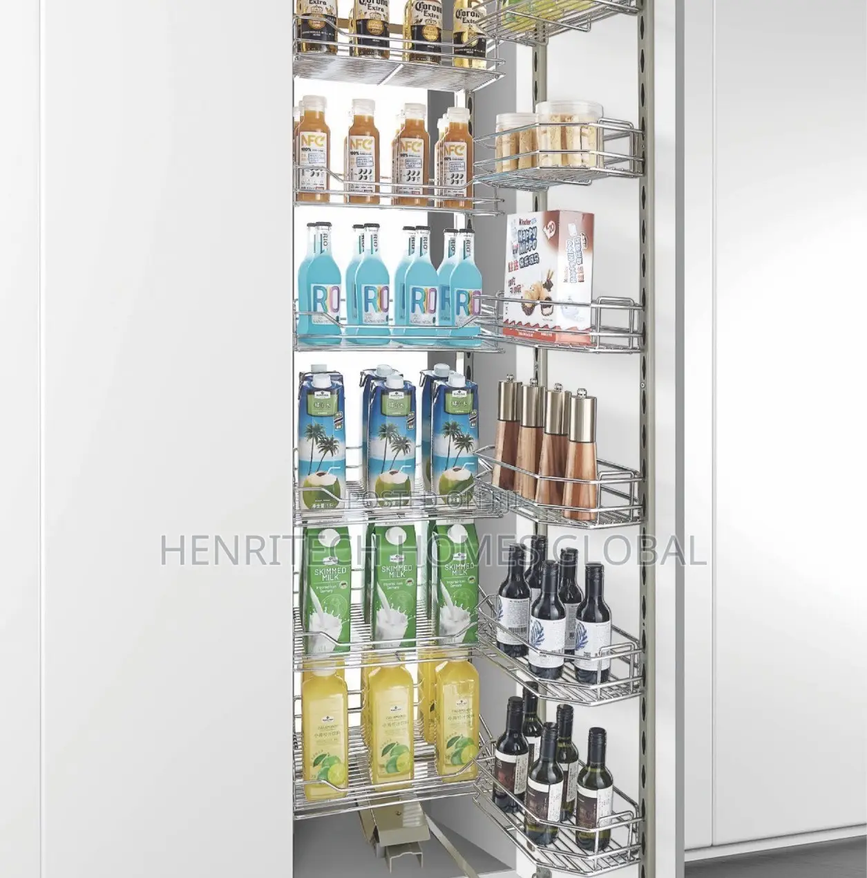 6-Layer Wire Storage Pantry – Pull-Out Kitchen Organizer