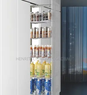 Built in 6-Layer Wire Storage Pantry – Pull-Out Kitchen Organizer