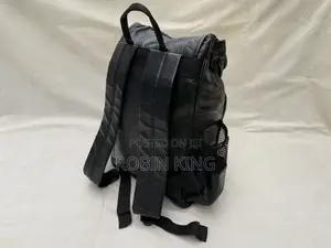 Diamond Plate Buffalo Leather Motorcycle Biker Backpack Bag Size M