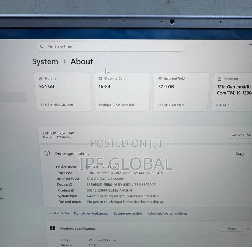 Laptop Acer Predator Triton 500 SE 32GB Intel Core i9 SSD 1T