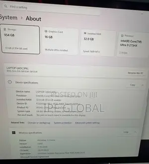 Laptop Asus ROG Strix G16 32GB Intel Core Ultra 9 SSD 1T