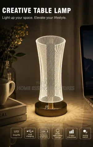3-Color Rechargeable LED Table Lamp - Night Light With USB Charging