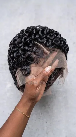 💯 Human Hair Full Frontal Pixie Cut