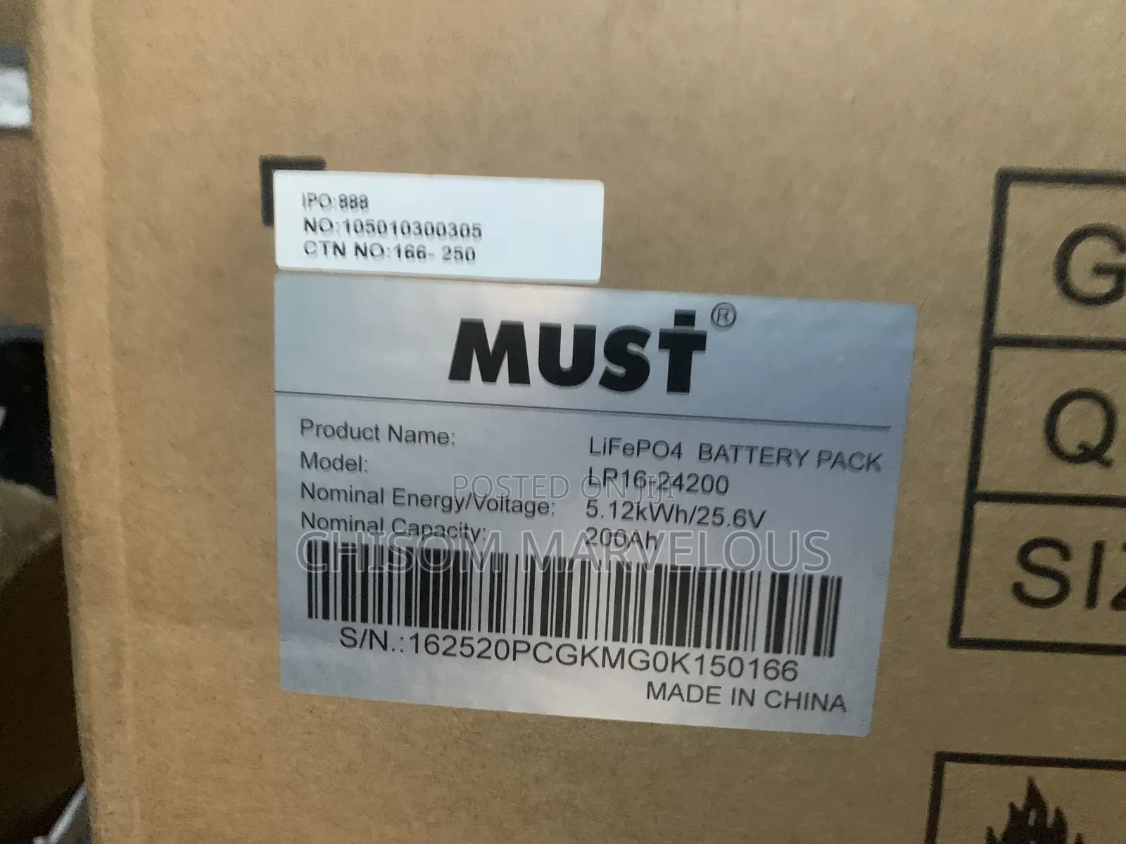5.12kwh Must Lithium Batteries