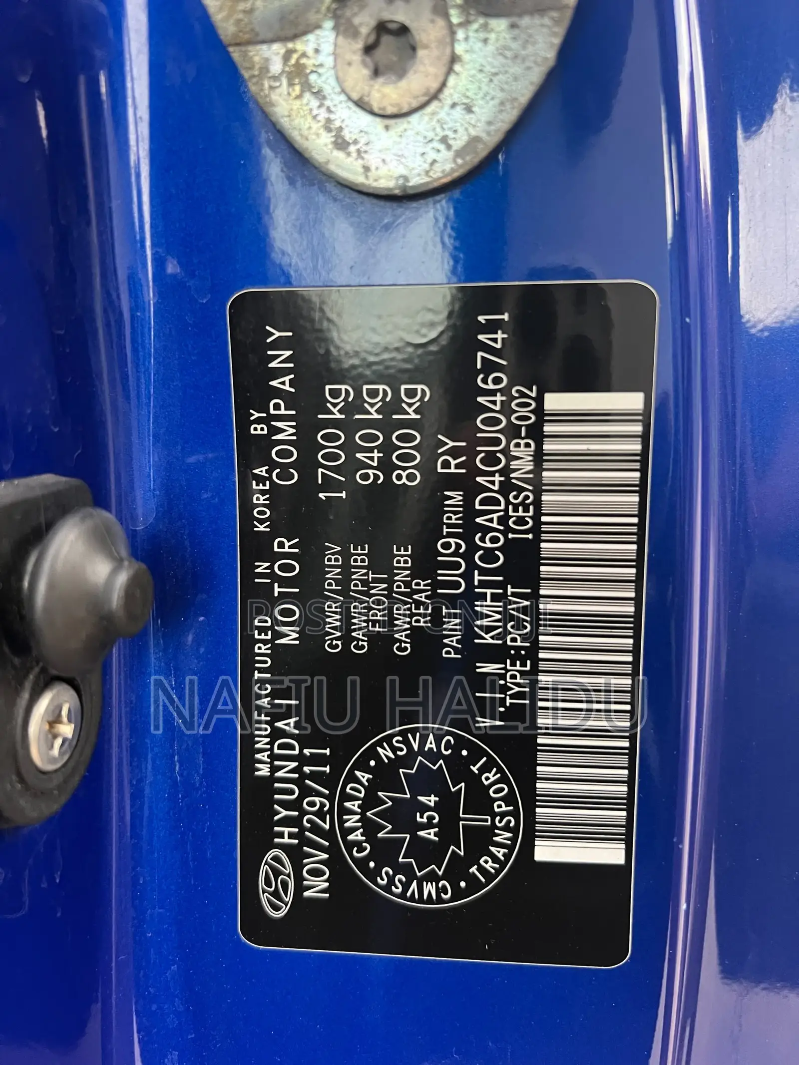 Hyundai Veloster Automatic 2012 Blue