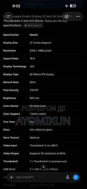 Apple Studio Display.