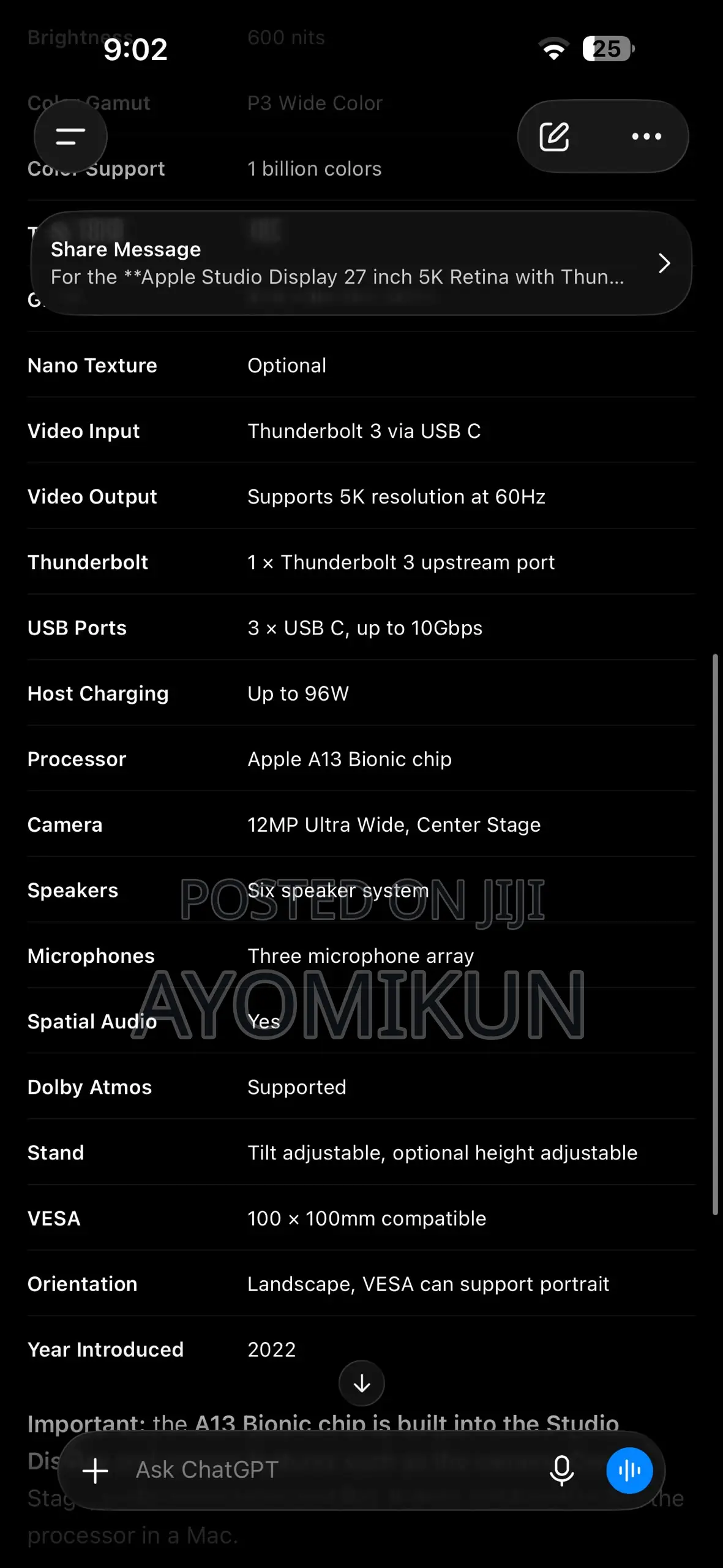 Apple Studio Display.