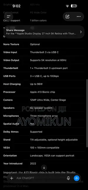 Apple Studio Display.