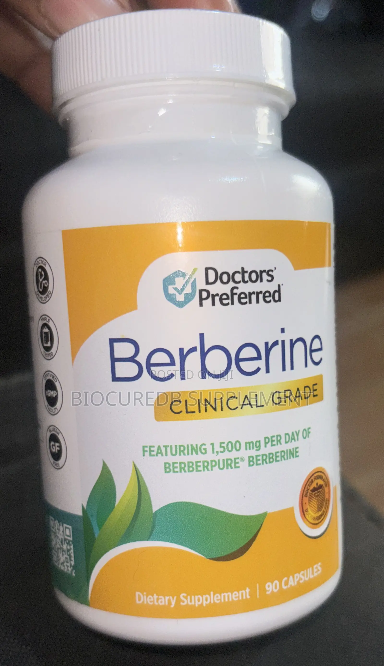Doctors’ Preferred Berberine HCl Clinical Grade Supplement