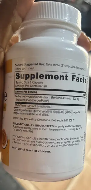Doctors’ Preferred Berberine HCl Clinical Grade Supplement