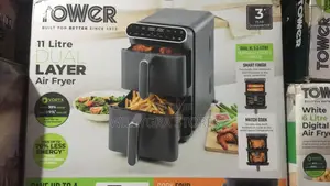 Vortx 11L XL Dual Layer Air Fryer, Digital Control Panel, Black