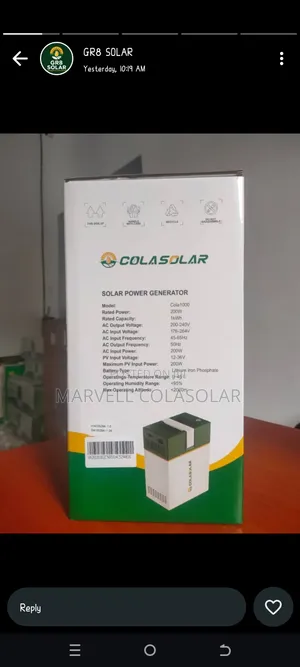 Cola1000 Solar Generator