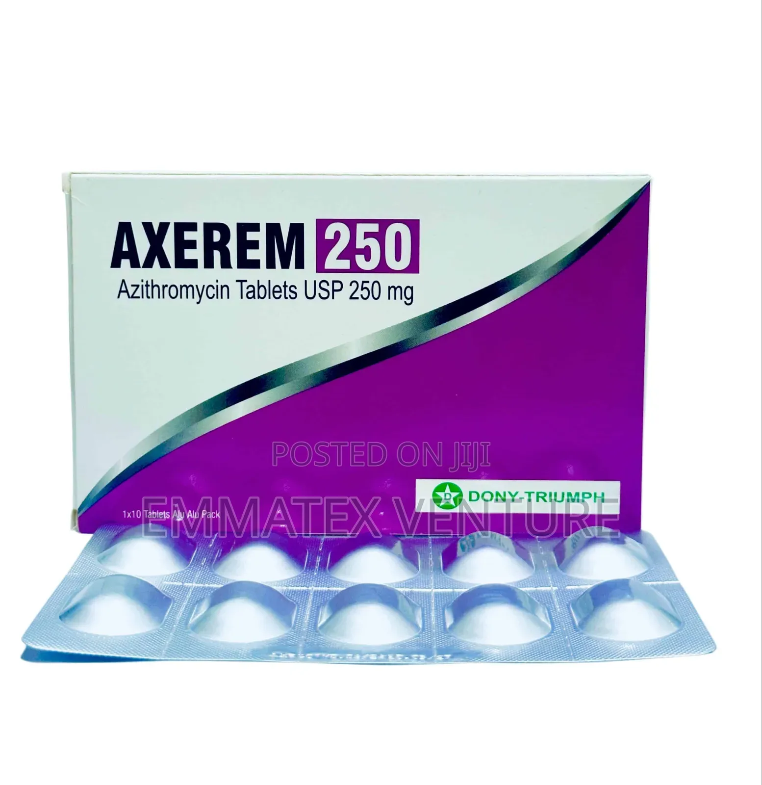 Axerem 250mg Tablet (Azithromycin) X10