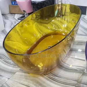 Luxury Transparent Golden Freestanding Bathtub