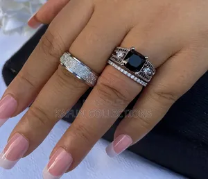 Non-Fading Titanium Steel and 18kgp Couples Ring Set