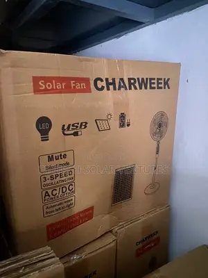 Charweek 16 Inches Rechargeable Solar Fan