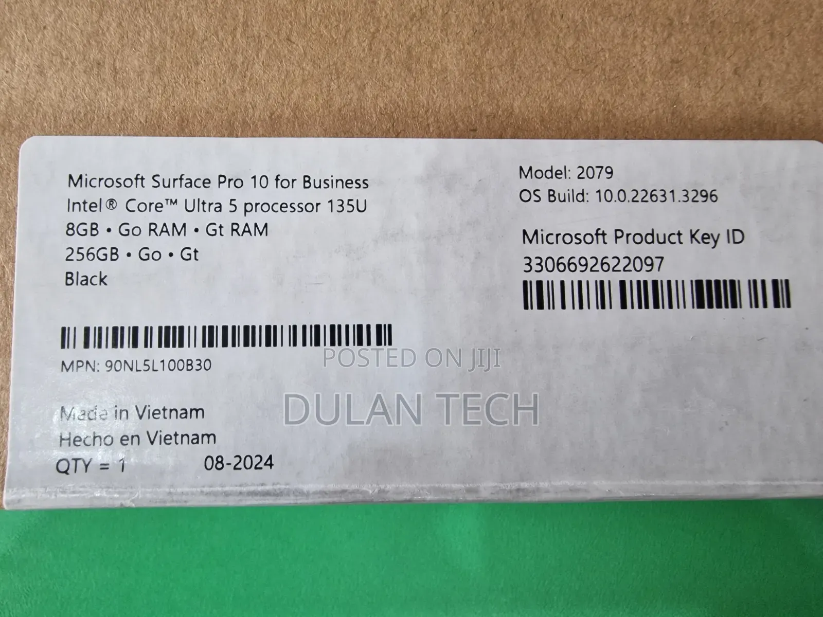 New Laptop Microsoft Surface Pro 10 8GB Intel Core Ultra 5 SSD 256GB