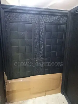 7ft by 5ft Full Metal Door 4inches Frame(brick Block Design)