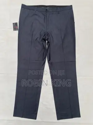 Next Men Dark Gray Pinstripes Suit Pants Trousers Size W36 L41