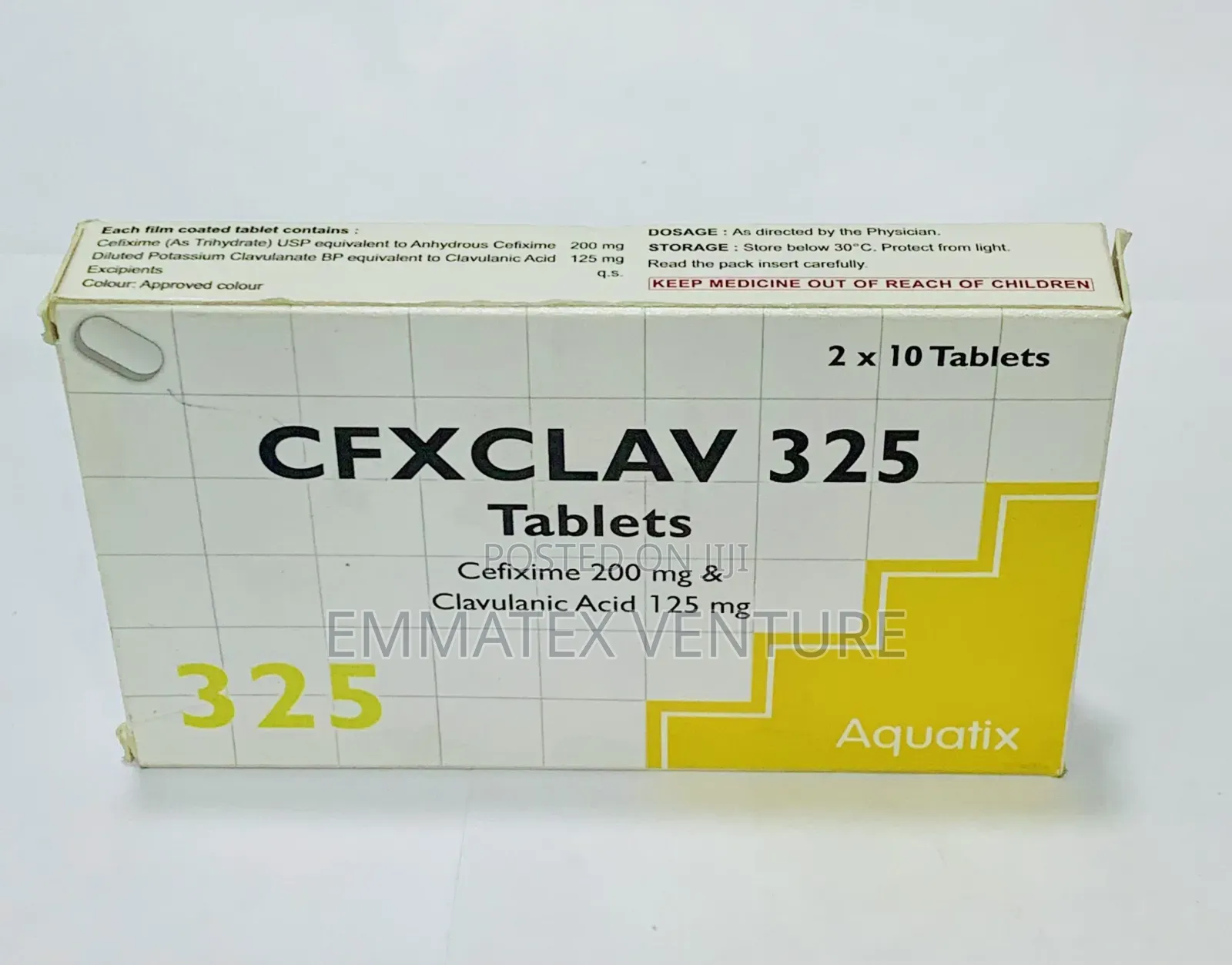 Cfxclav Tablets 325mg ( Cefixime) X10