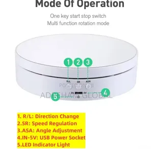 3Speeds Rotating Turntable 360° Electric Swivelling Jewelry Display