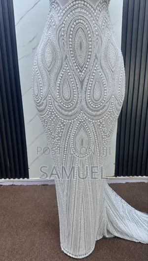 Beautiful Quality White Beaded Lace
