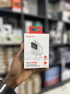 Havit PB5215|10,000mAh Power Bank With USB-C Lightning Cable