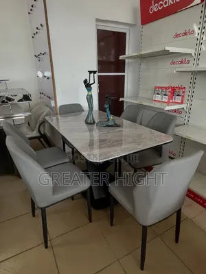 Classic Marble Dinner Table 6 Chairs
