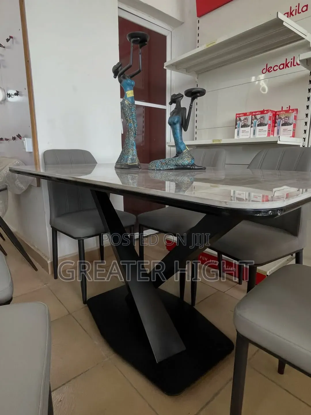 Classic Marble Dinner Table 6 Chairs