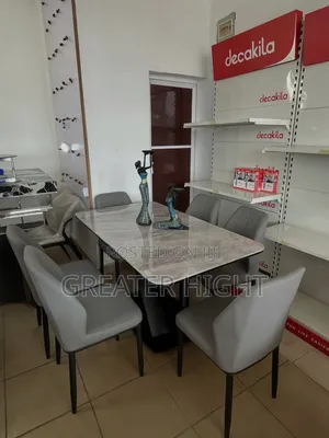 Classic Marble Dinner Table 6 Chairs