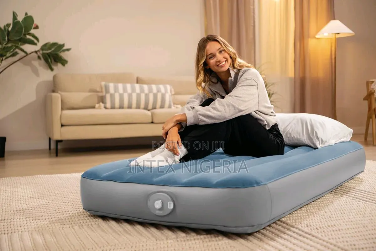 Intex Inflatable Prestige Downy Airbed With Rechargeable Pump