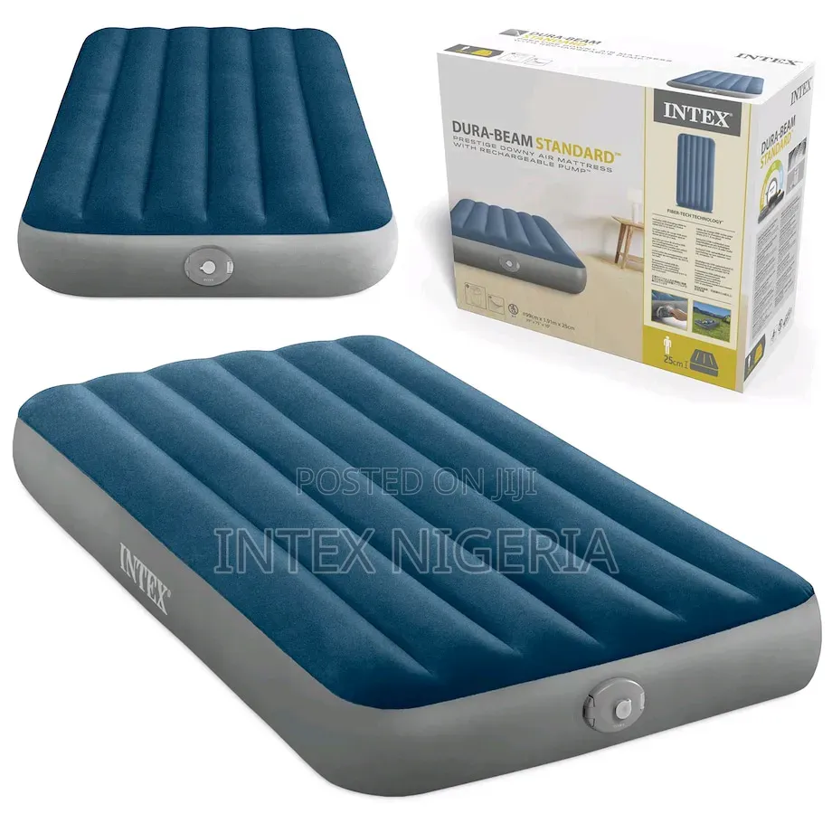 Intex Inflatable Prestige Downy Airbed With Rechargeable Pump