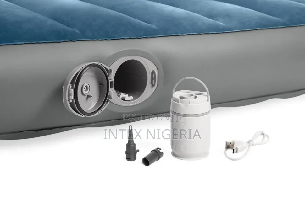 Intex Inflatable Prestige Downy Airbed With Rechargeable Pump