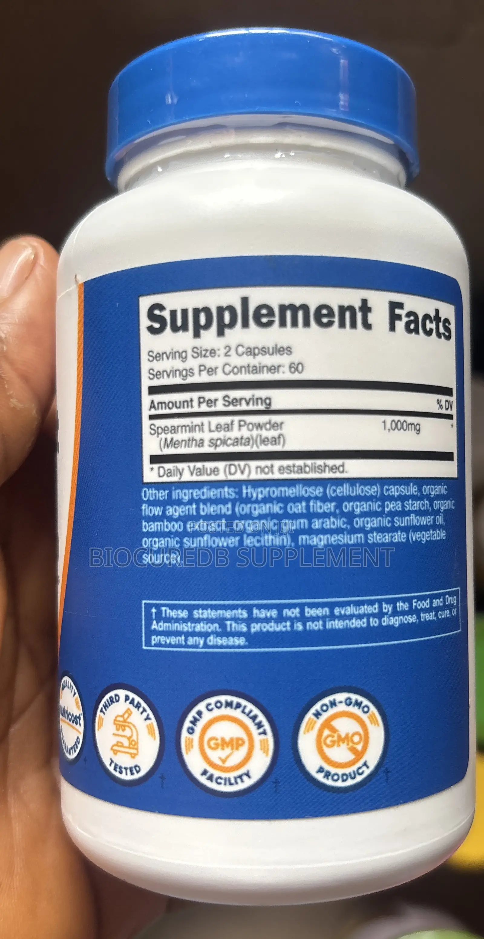 Nutricost Spearmint Leaf 1000mg