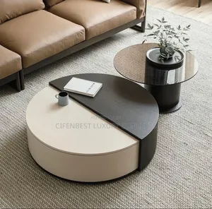Elegant Round Centre Table With Additional Mini Round Stool