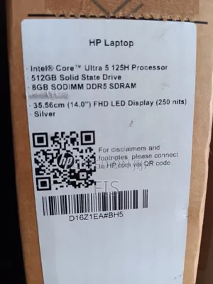 New Laptop HP 14-ep0063 8GB Intel Core Ultra 5 SSD 512GB