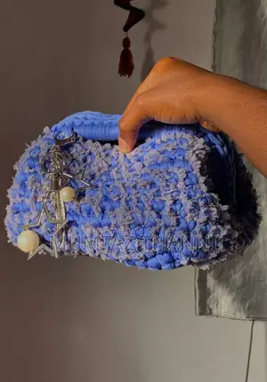 Handmade Crochet Blueberry Frost Bag | Unique Hand Bag