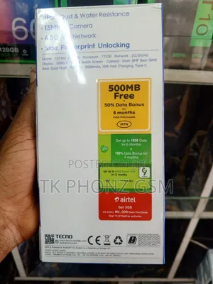 New Tecno Pop 20 64 GB Black