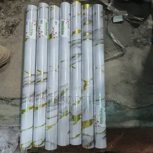 3sqm White and Gold Self Adhesive Waterproof Wallpaper