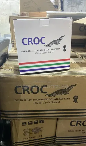 Croc Gel18-12 Is a 12V, 18Ah Deep-Cycle Gel Solar Battery