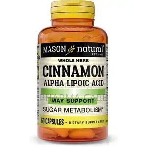 Cinnamon With Alpha Lipoic Acid Wellness Antioxidant Support- 60 Cap