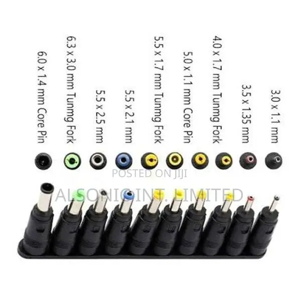 Universal Plugs DC to Plug Power Adapter for Notebook Laptop