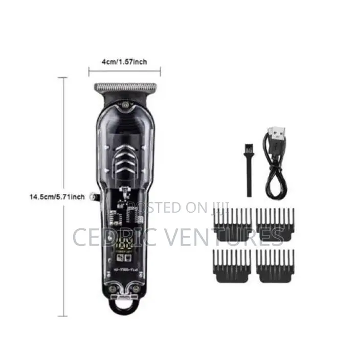 Rechargeable Transparent Hair Clipper