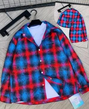 Checkered Shirt Jacket With a Inner White Top