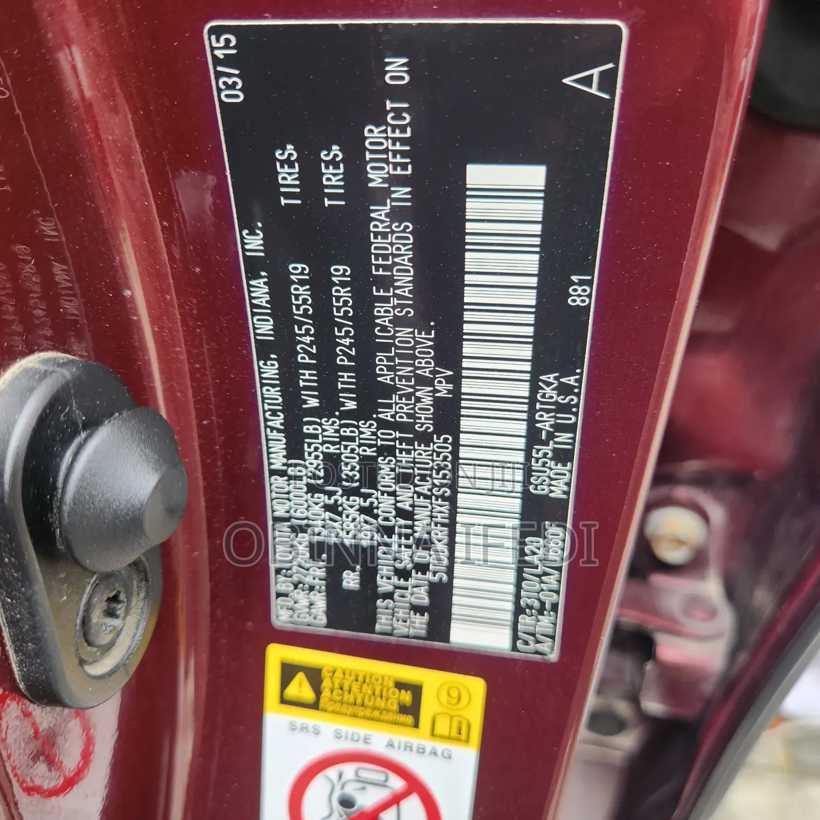 Toyota Highlander 2016 Red