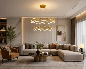 Living Room Ceiling Chandelier With Remote Dimming Modern Dining Room