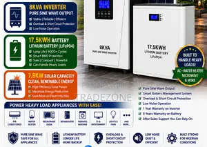 8kva Inverter/17.5kwh Battery/7.8kw Solar Capacity