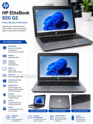 Laptop HP EliteBook 820 G2 8GB Intel Core i7 HDD 500GB