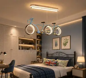 LED Light Bicycle Pendant Light